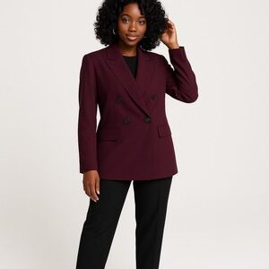 Women's‎ Burgundy Double-Breasted Blazer – A New Day L – New With Tags